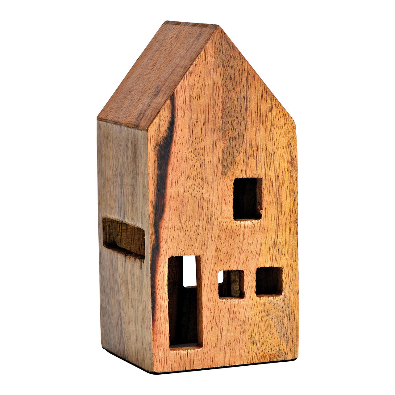 Haus aus Mangoholz braun (B/H/T) 7x16x7cm