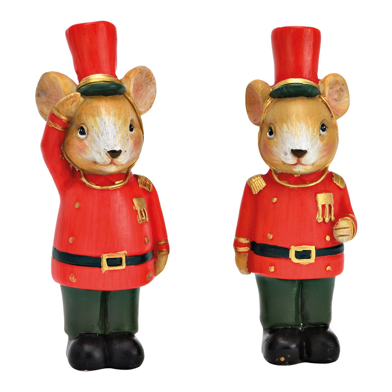 Mouse made of poly red 2-fold, (W/H/D) 4x12x3cm | 10037151