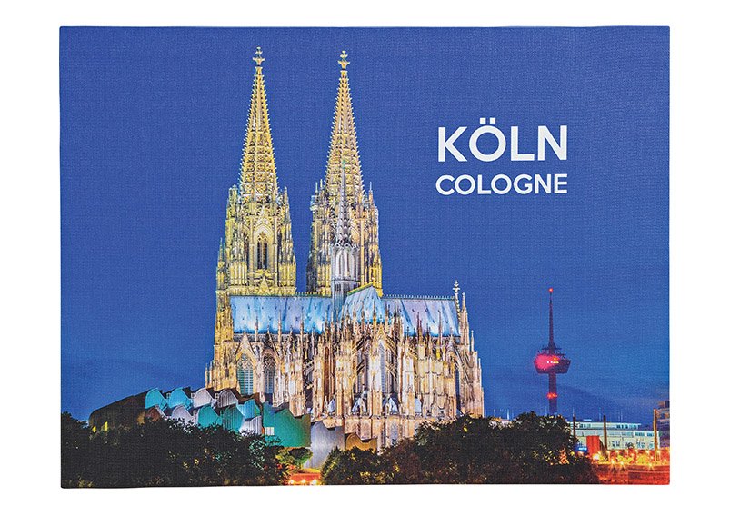 Wandbild Keilrahmen Köln Bunt (B/H/T) 30x40x2cm