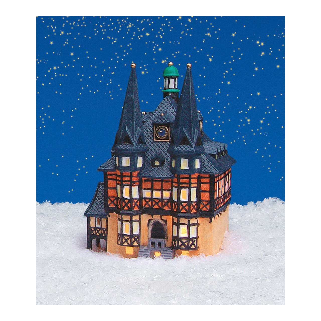Wurm town hall Wernigerode/Harz made of porcelain, colorful (W/H/D) 12x20x13cm Wurm town hall Wernigerode/Harz made of porcelain, colorful (W/H/D) 12x20x13cm