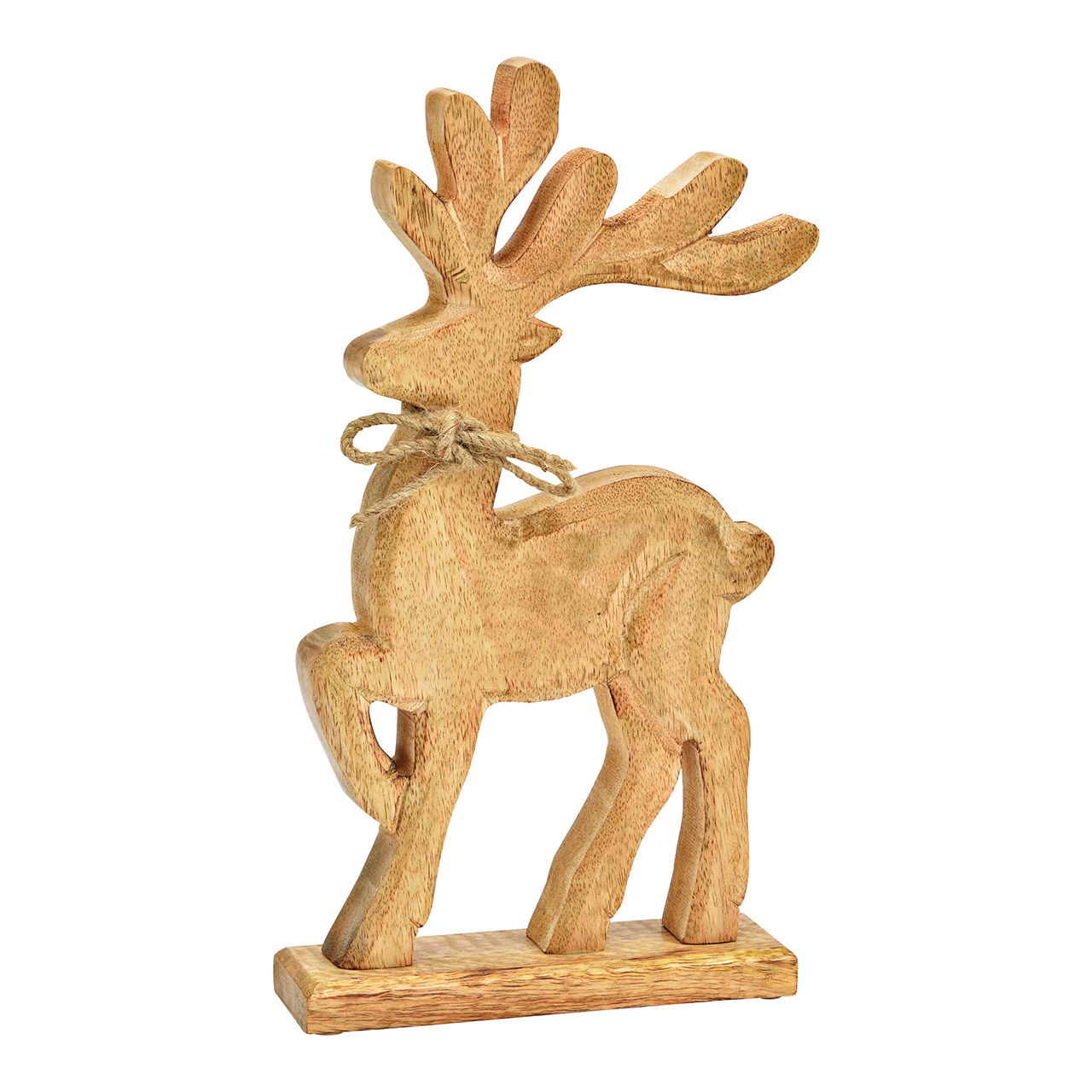 Présentoir cerf en bois de manguier naturel (L/H/P) 17x32x5cm