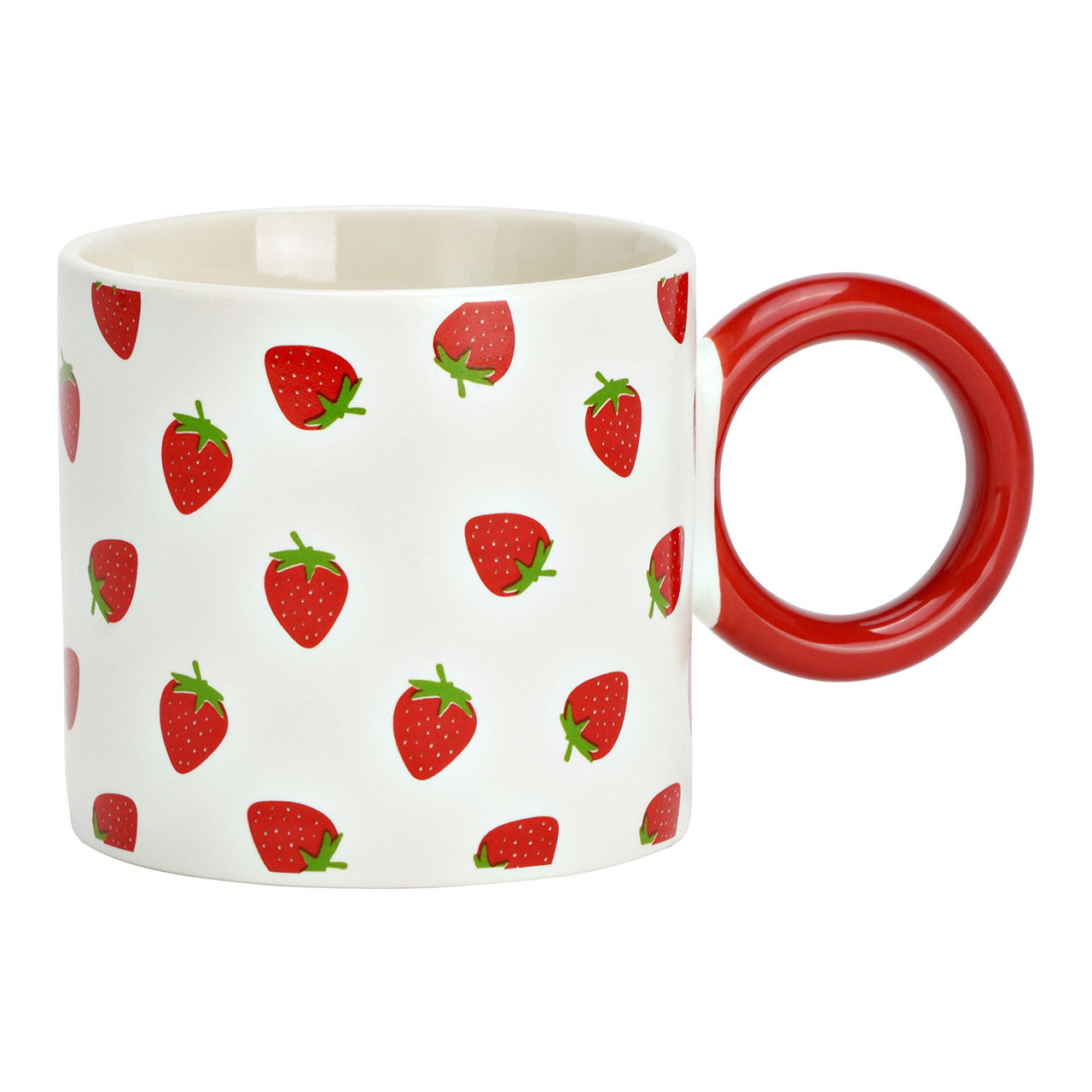 Taza de porcelana fresa roja (A/A/P) 14x9x8cm 330ml