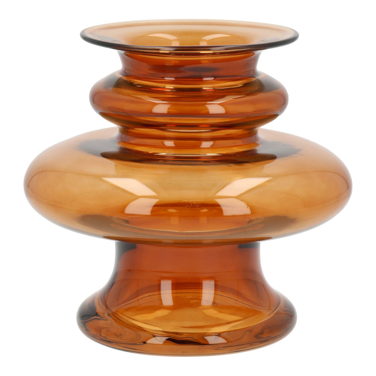 Vaso in vetro marrone (L/H/D) 21x20x21cm Krug, Töpferei, Vase, Urne