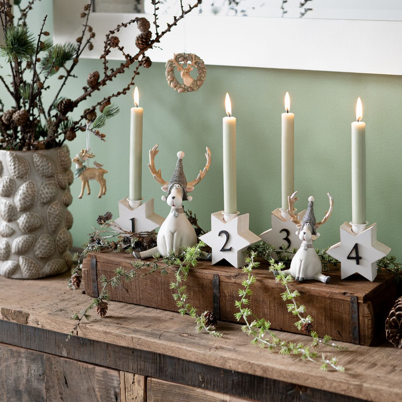 Kerze, Festival, Chanukka Menora