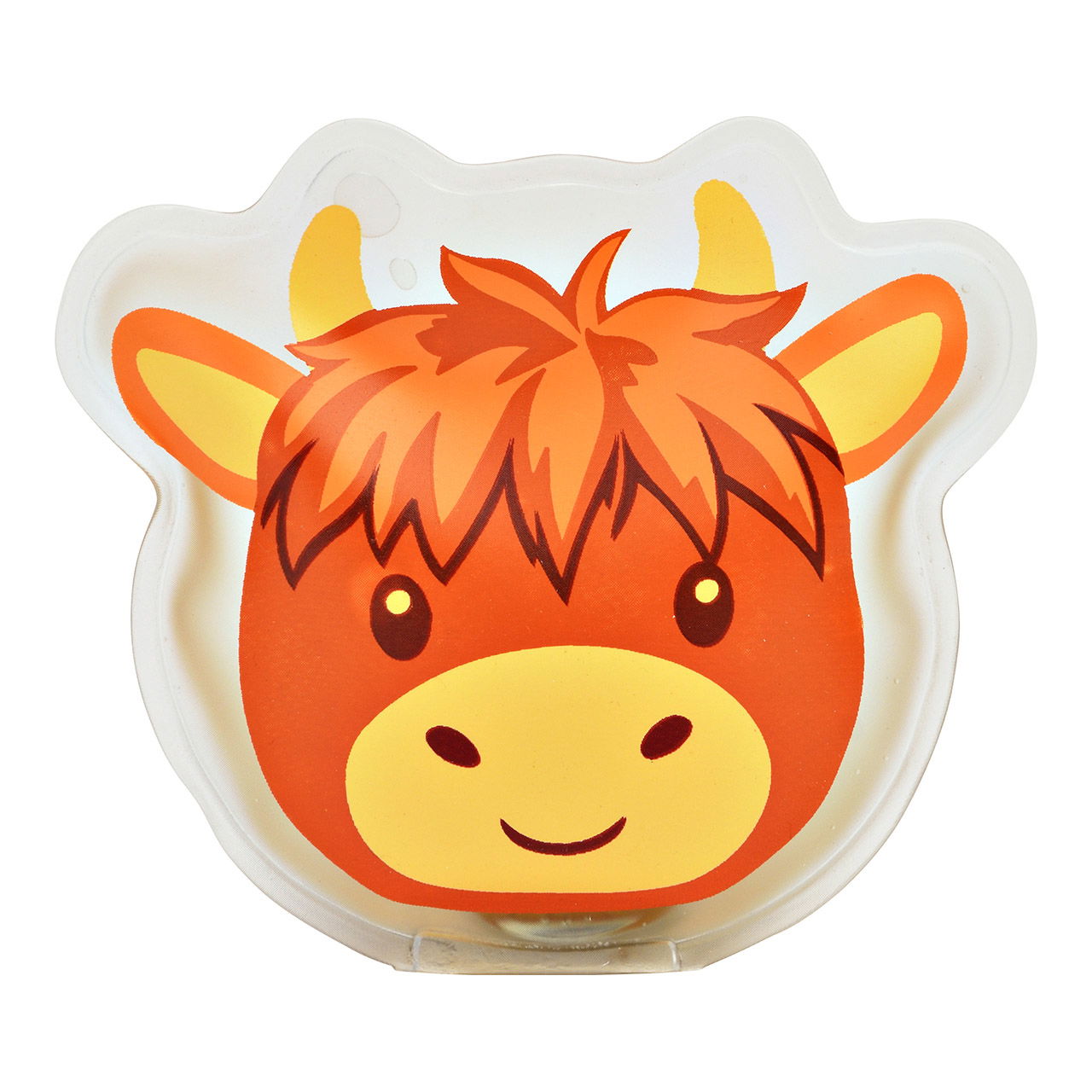 Pocket warmer highland cattle made of plastic brown (W/H/D) 10x8x1cm