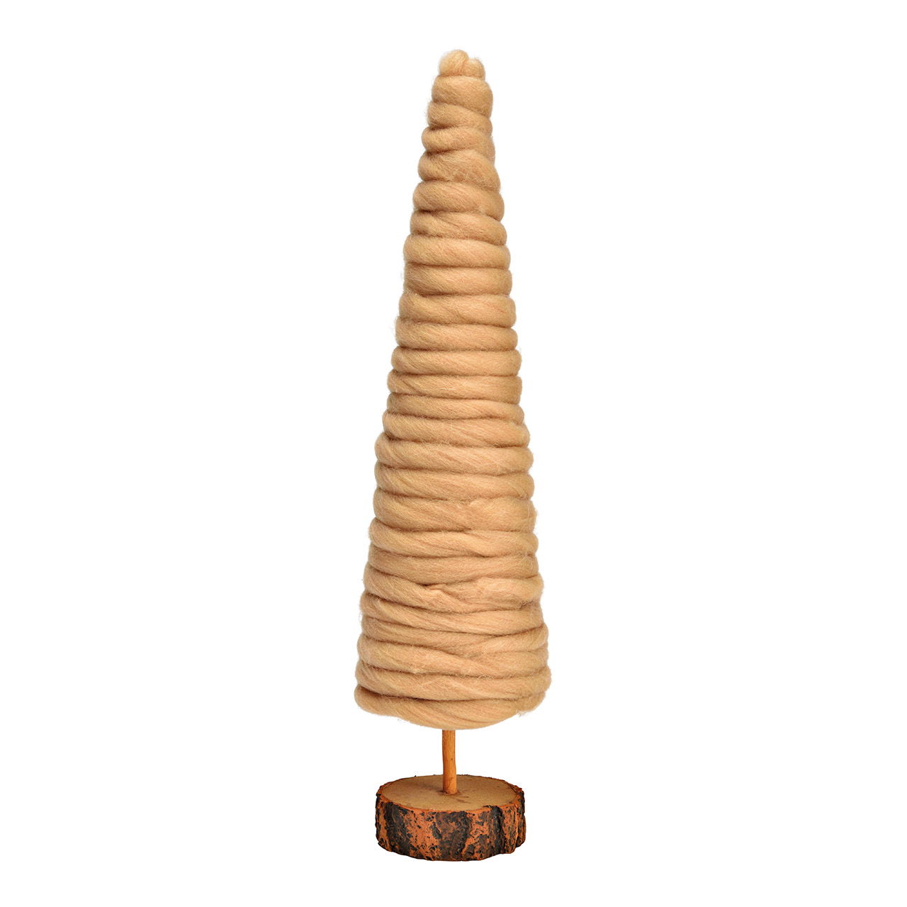 Stand fir tree made of plastic, wool beige (W/H/D) 11x45x11cm