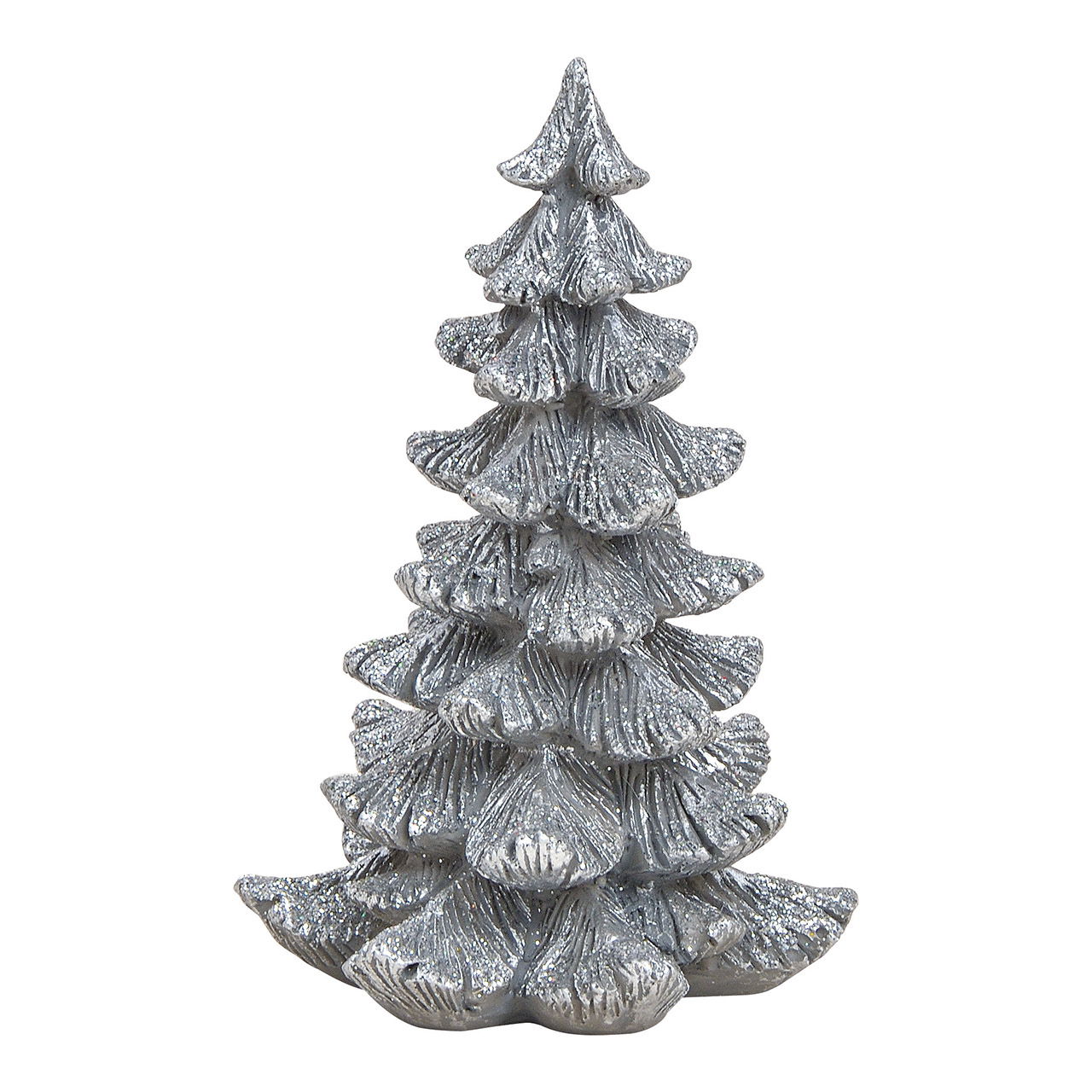 Tannenbaum aus Poly Silber (B/H/T) 10x16x10cm Tannenbaum aus Poly Silber (B/H/T) 10x16x10cm