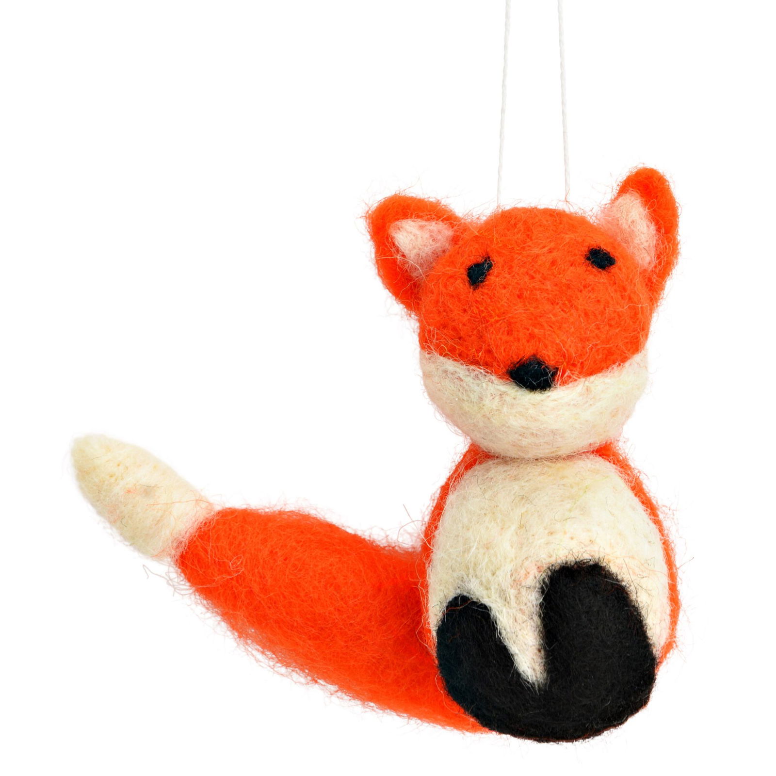Hänger Fuchs aus Filz, Orange (B/H/T) 3x7x4cm Plüsch, Spielzeug