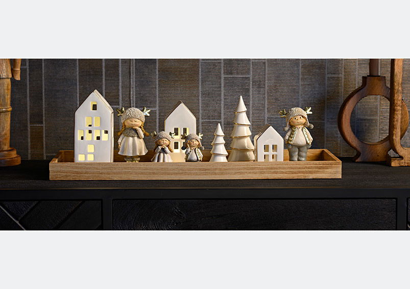 Photophore LED Maison en porcelaine, blanc (L/H/P) 6x15x6cm Photophore LED Maison en porcelaine, blanc (L/H/P) 6x15x6cm