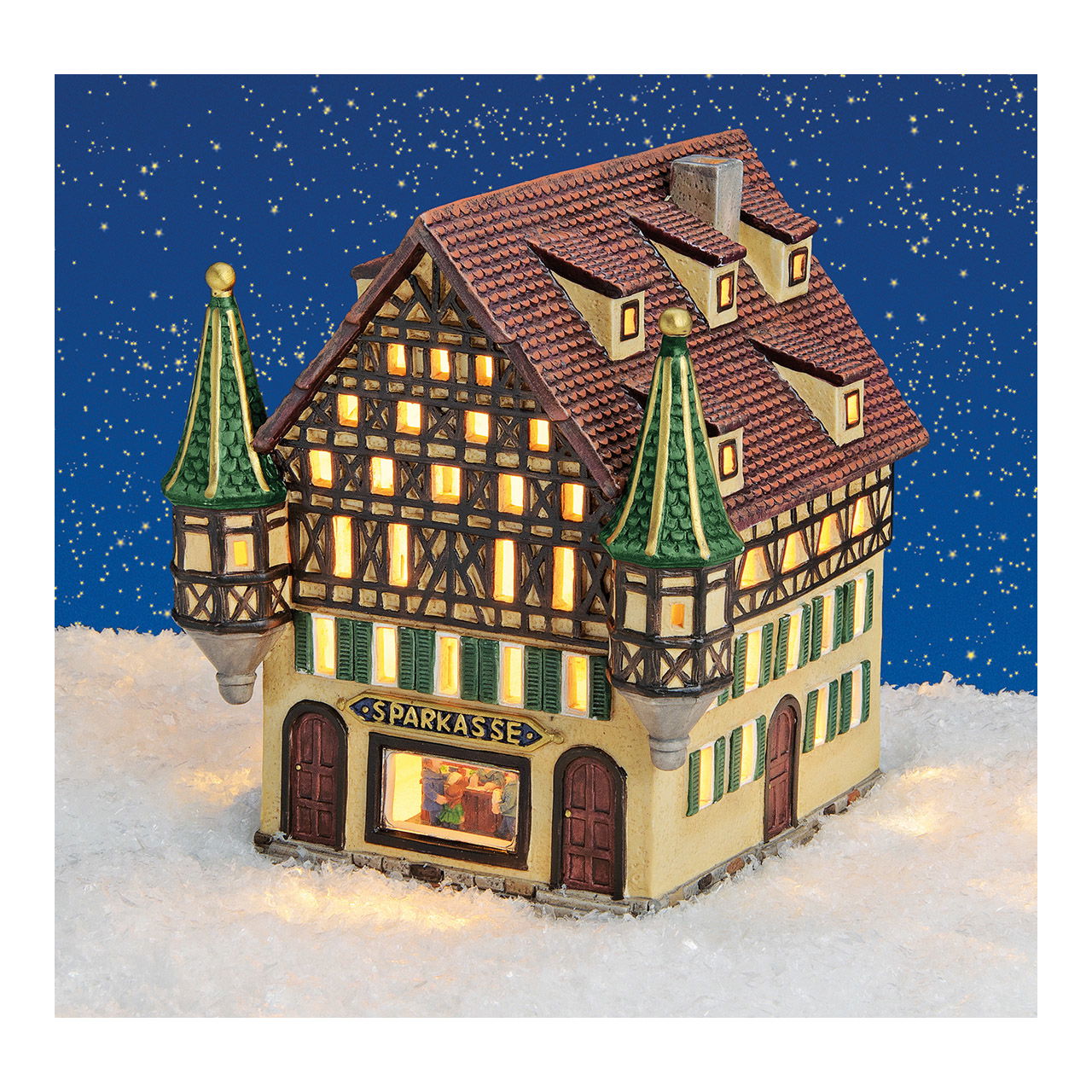 Wurm Lichthaus "Sparkasse" aus Porzellan, Bunt (B/H/T) 16x17x17cm Wurm Lichthaus "Sparkasse" aus Porzellan, Bunt (B/H/T) 16x17x17cm