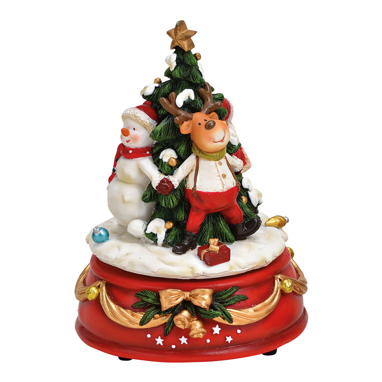 Spieluhr Tannenbaum mit Nikolaus aus Poly Bunt (B/H/T) 10x14x10cm Spieluhr Tannenbaum mit Nikolaus aus Poly Bunt (B/H/T) 10x14x10cm