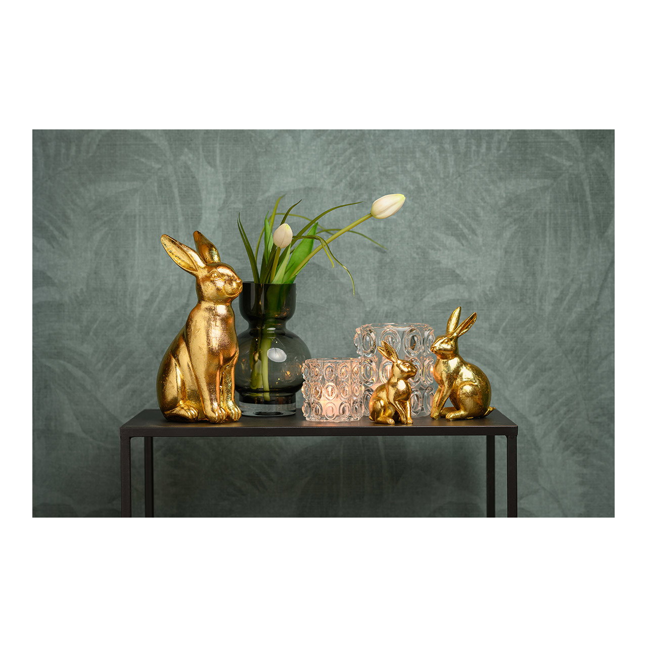 Conejito de poli dorado (A/A/P) 13x22x9cm Conejito de poli dorado (A/A/P) 13x22x9cm