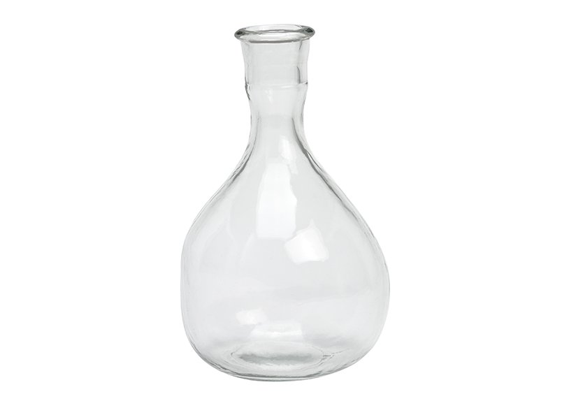 Glass vase transparent (W/H/D) 14x24x14cm