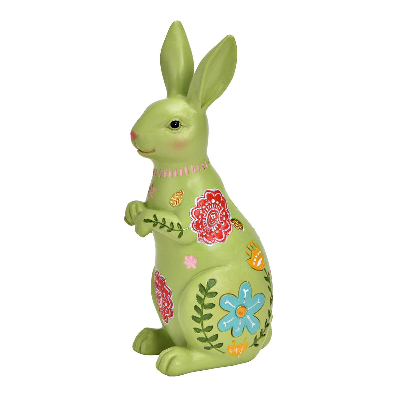 Bunny bloemendecor gemaakt van poly, groen (B/H/D) 8x16x6cm