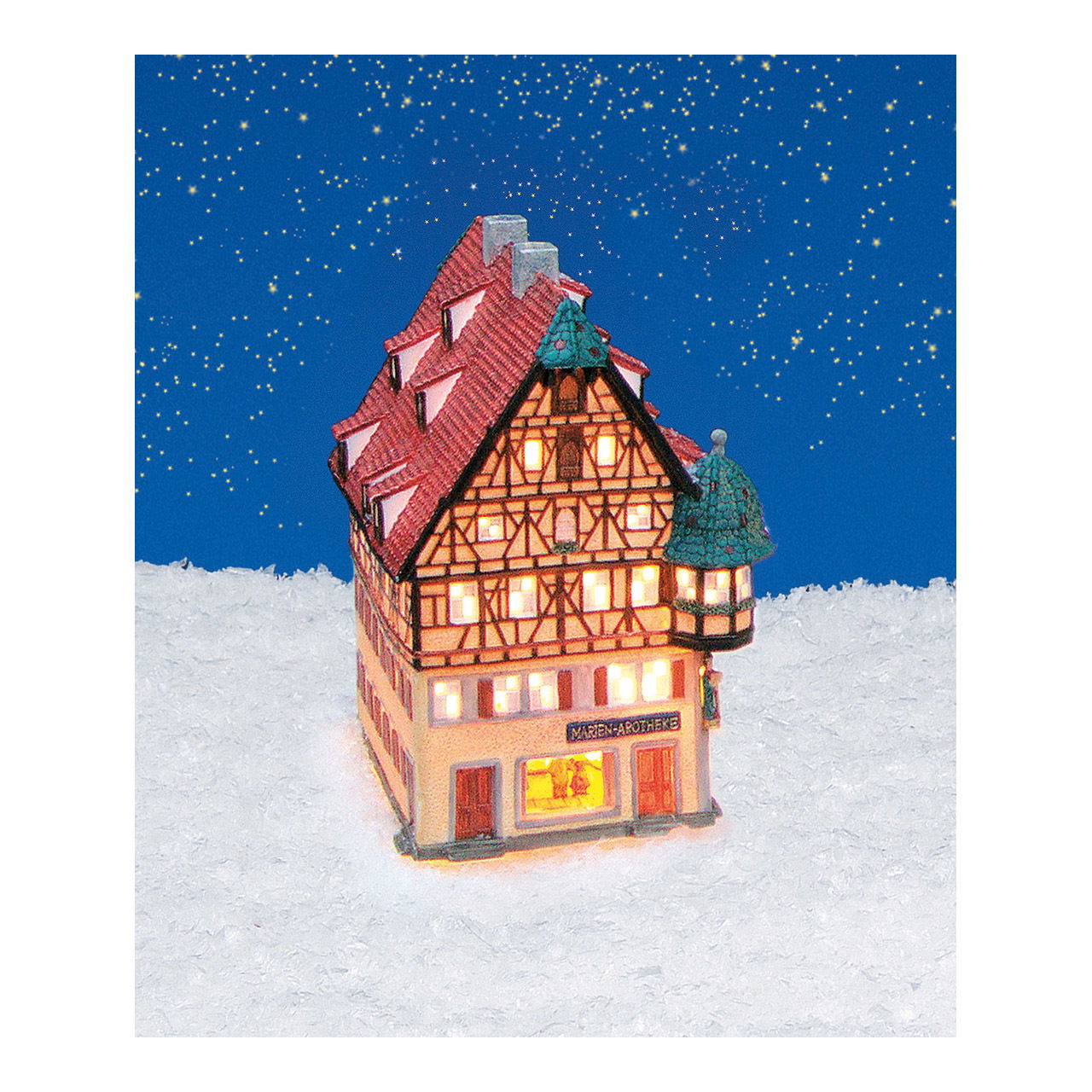 Lichthaus "Marien-Apotheke" Rothenburg aus Porzellan, Bunt (B/H/T) 15x19x10cm Lichthaus "Marien-Apotheke" Rothenburg aus Porzellan, Bunt (B/H/T) 15x19x10cm