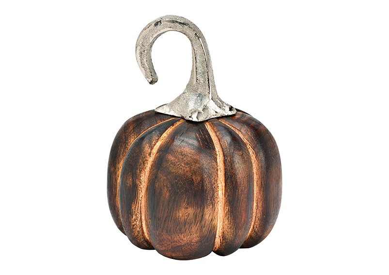 Mango wood pumpkin brown (W/H/D) 10x13x10cm