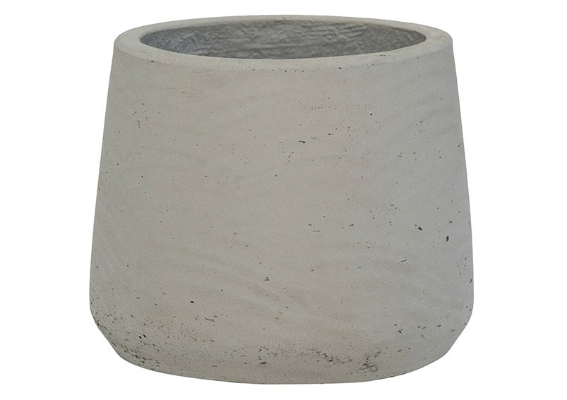 Fiberclay flower pot gray (W/H/D) 14x11x14cm