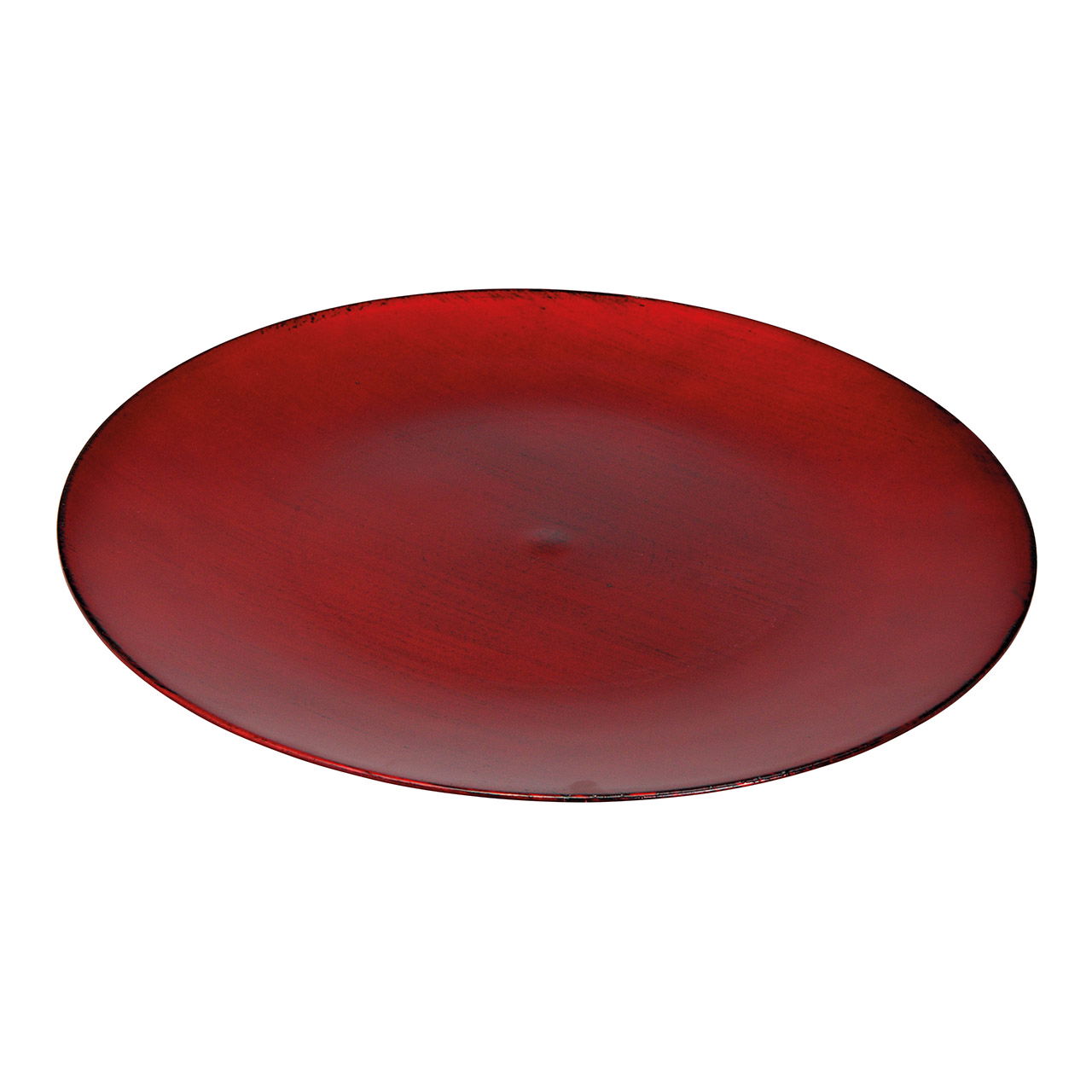 Deko Teller aus Kunststoff, Rot Ø 33cm Deko Teller aus Kunststoff, Rot Ø 33cm
