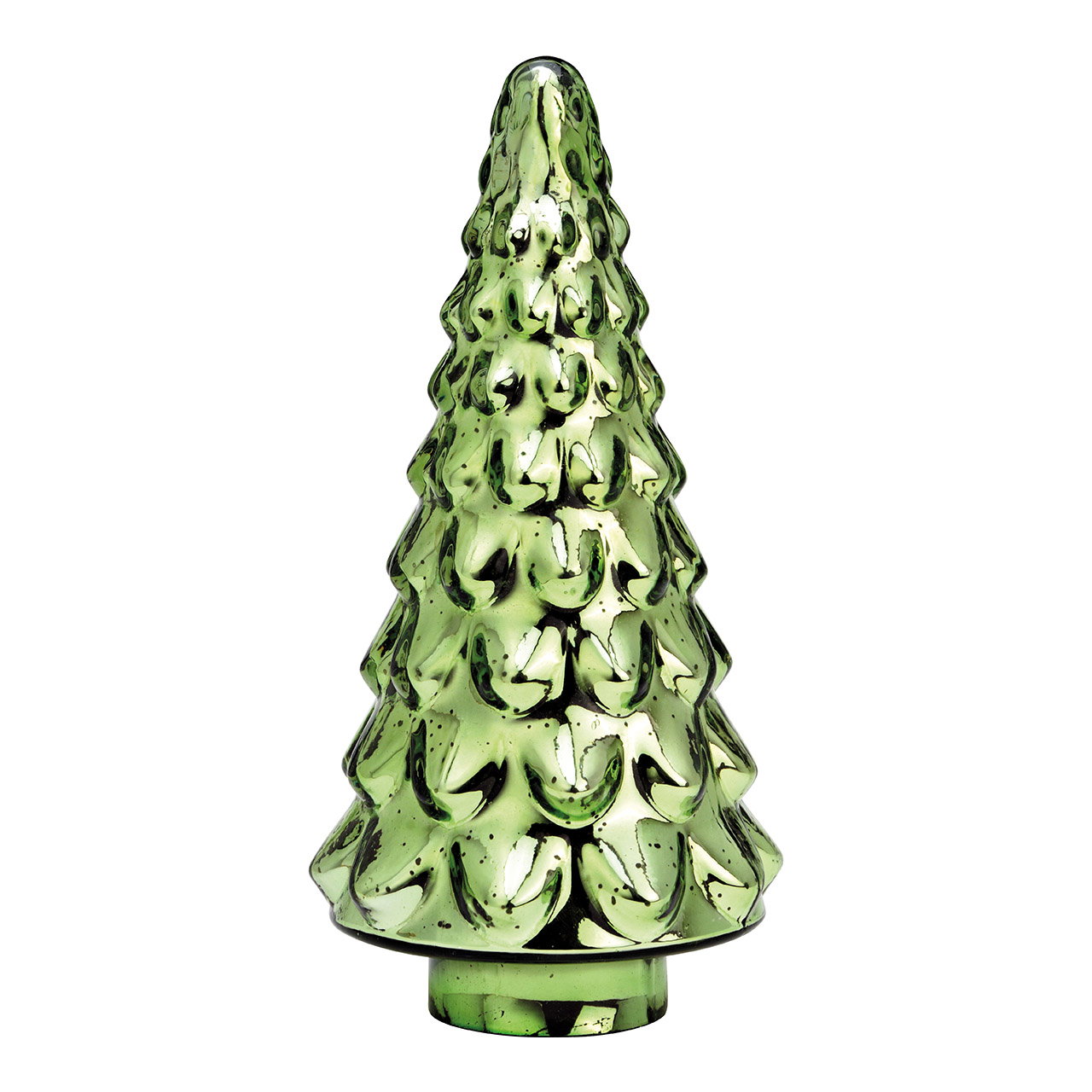 Groene glazen kerstboom (B/H/D) 15x30x15cm Kunststoffbaum, Weihnachtsbaum, Grün, Glasapplikation, Baumschmuck