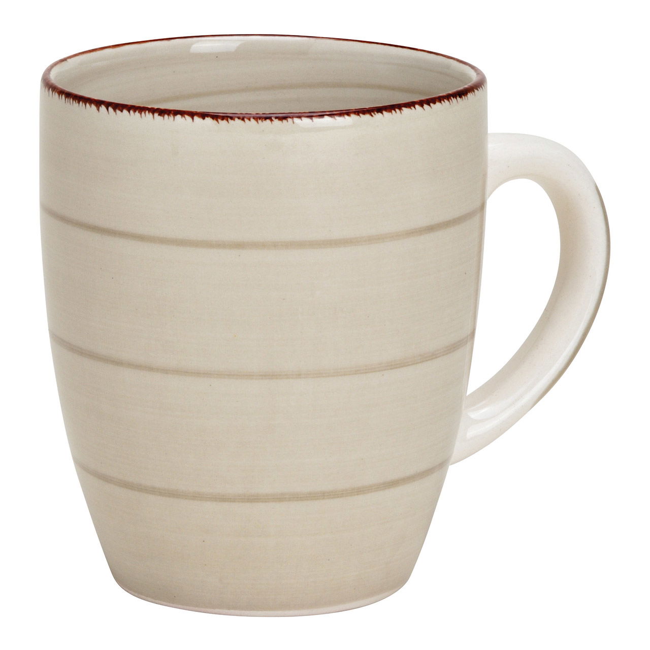 Taza de barro beige (c/h/d) 11x10x8cm 360ml