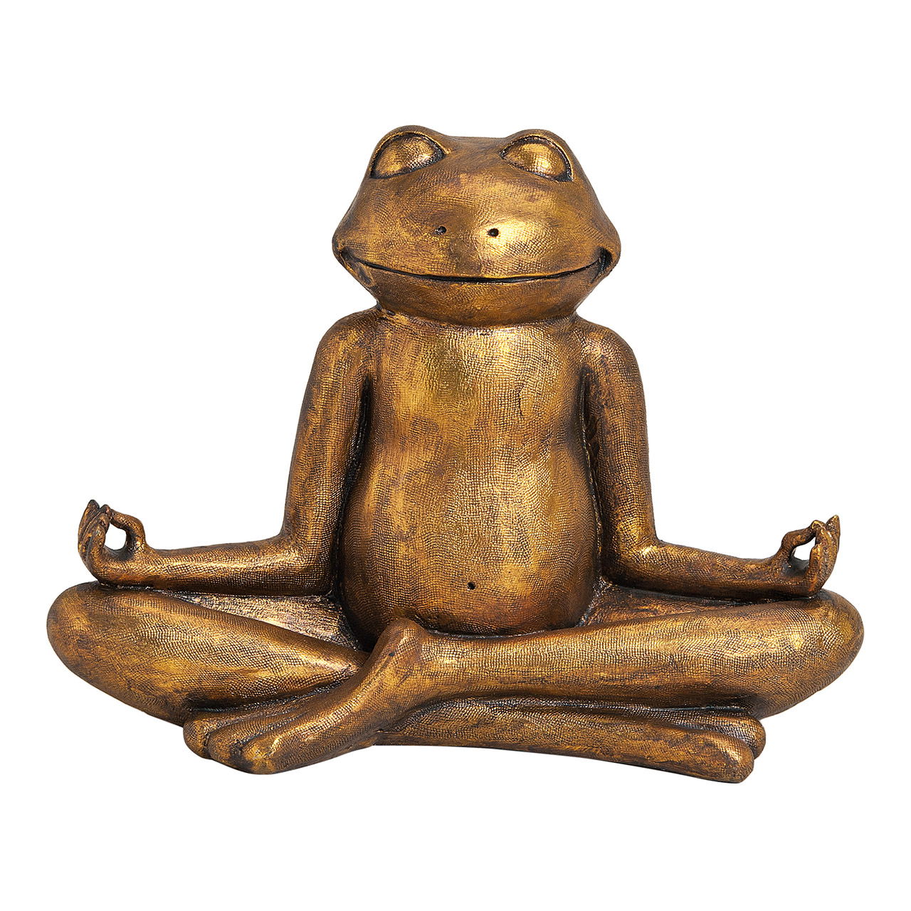 Yoga grenouille or en poly, L43 x P20 x H29