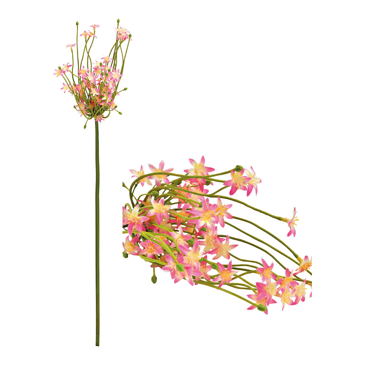 Kunstblume Allium aus Kunststoff rosa (H) 76cm