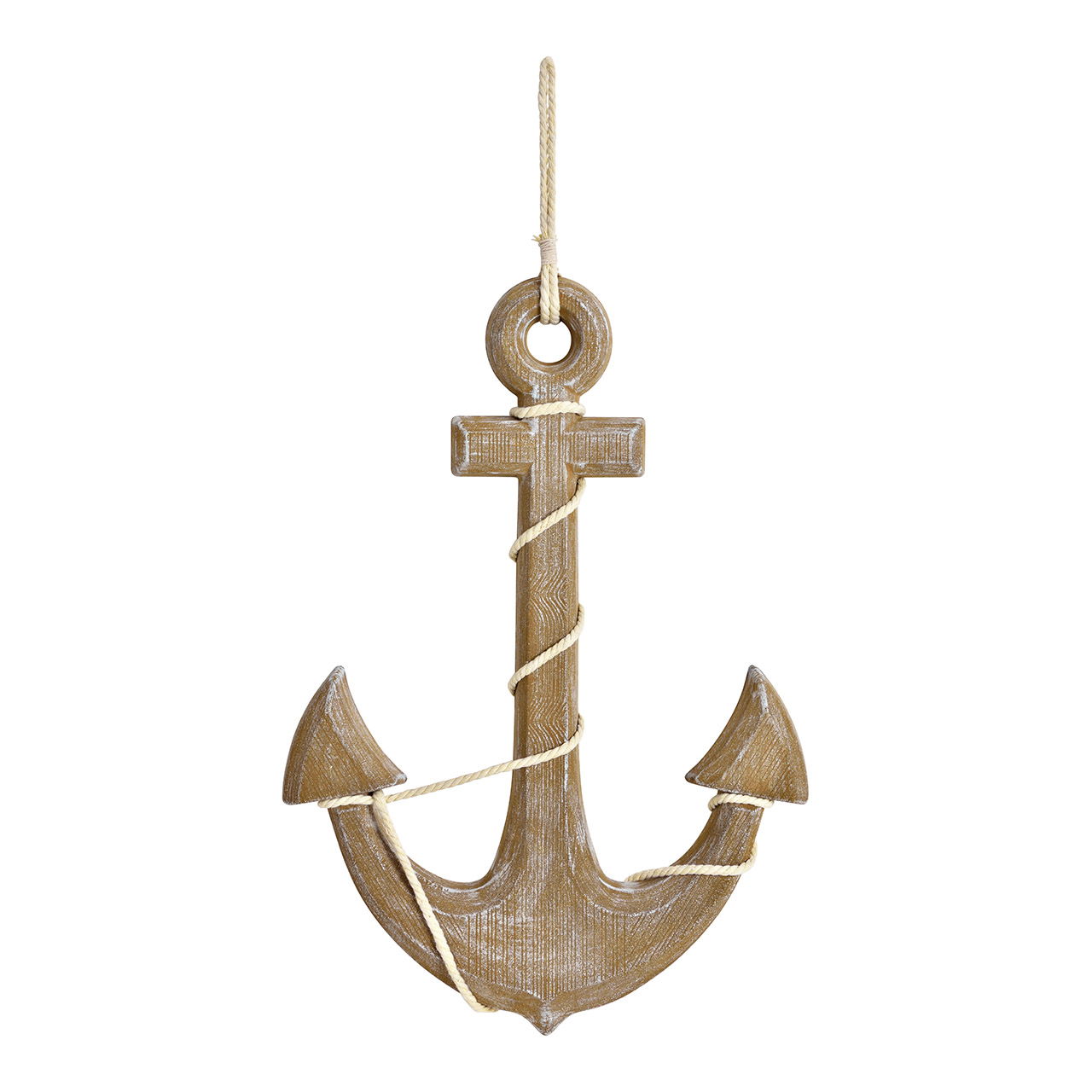 Hanger anchor made of wood Brown (W/H/D) 42x60x3cm