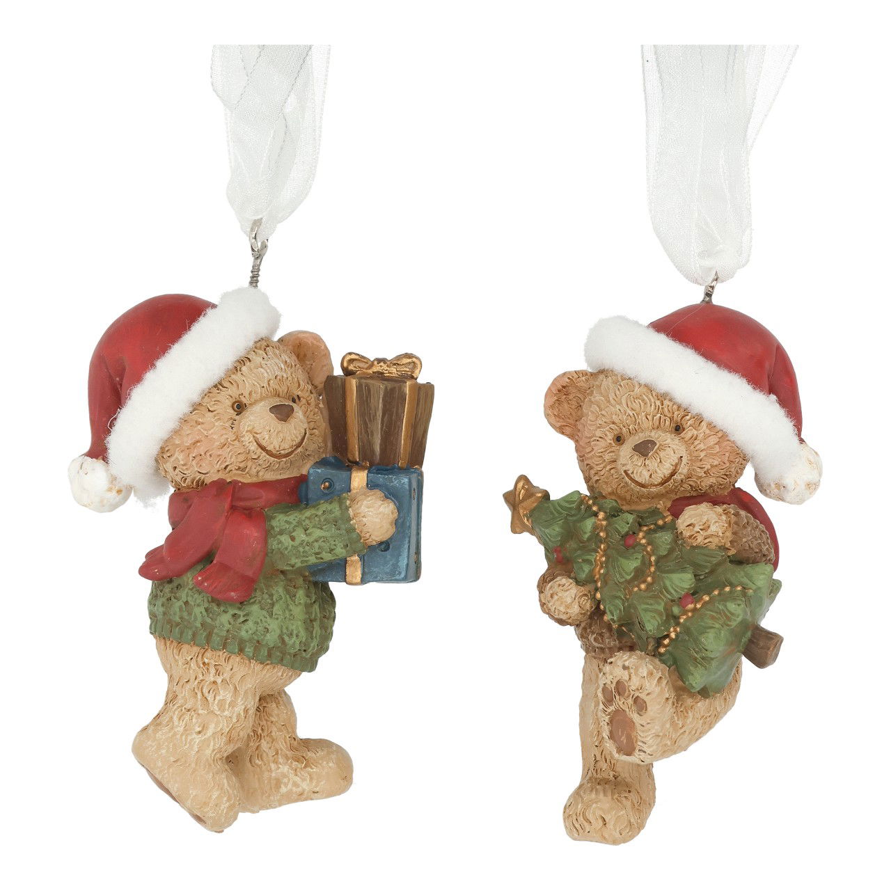 Suspension Ours avec sapin/cadeau en poly Coloré 2 fois assorti (L/H/P) 4x8x3cm Suspension Ours avec sapin/cadeau en poly Coloré 2 fois assorti (L/H/P) 4x8x3cm