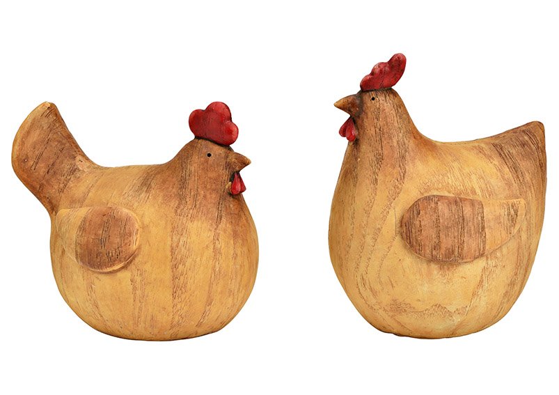 Ottica in legno di pollo in polietilene marrone 2 pieghe, (L/H/D) 10x12x9cm