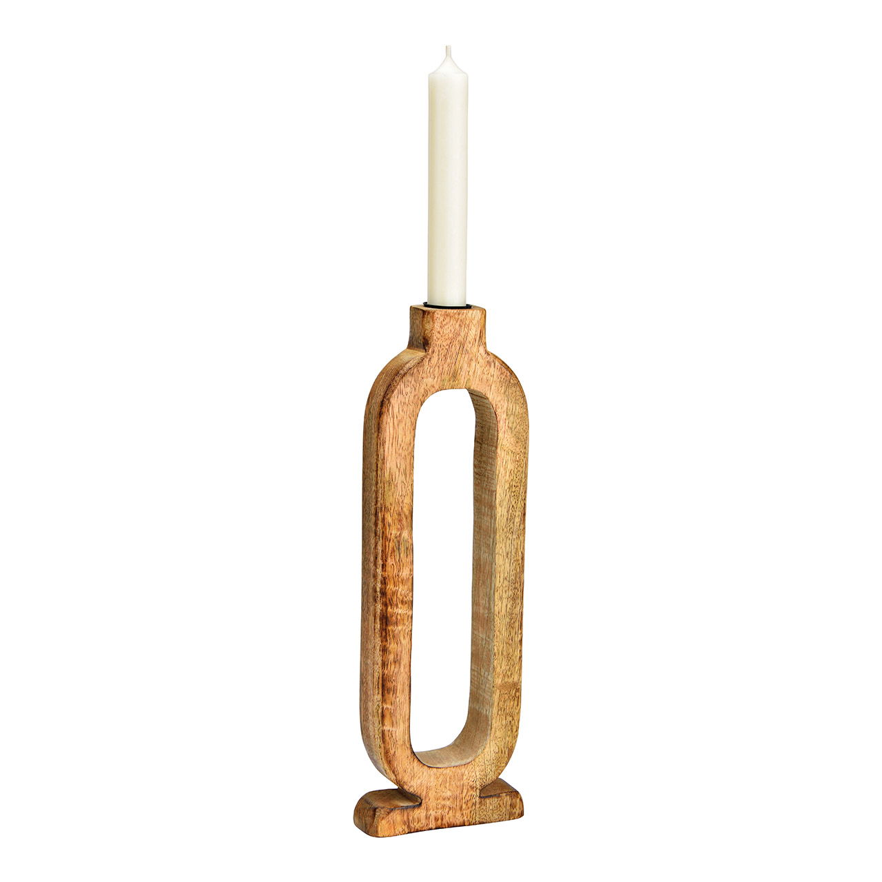 Candle holder mango wood natural (W/H/D) 10x30x4cm