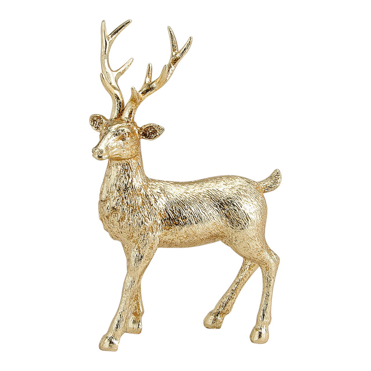 Hirsch in gold aus Poly, B14 x T8 x H21 cm Hirsch in gold aus Poly, B14 x T8 x H21 cm