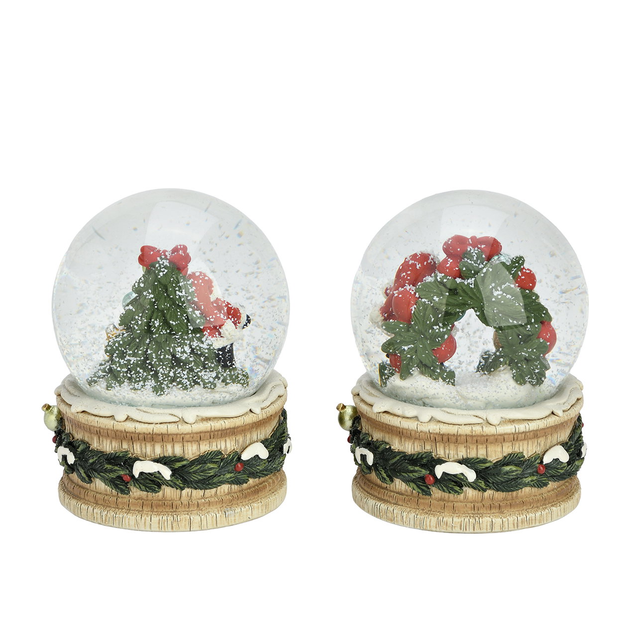 Globo de nieve Papá Noel de poliéster/cristal Colorido 2 surtidos (A/A/A) 7x9x7cm Geburtstagstorte, Torte, Sahne, Nachtisch, Essen