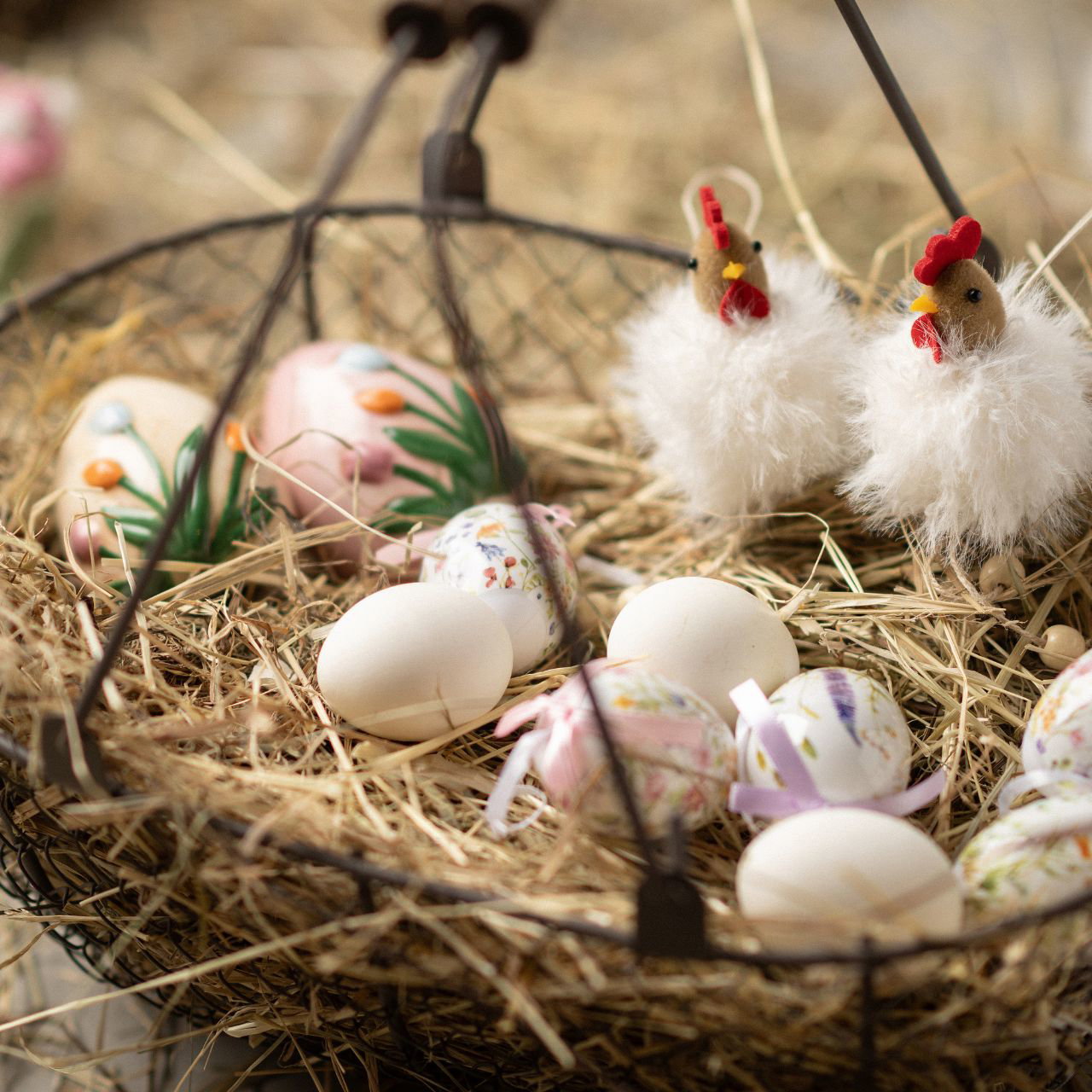 Huhn, Christbaumschmuck, Federkugel, Fluffig, Dekoration