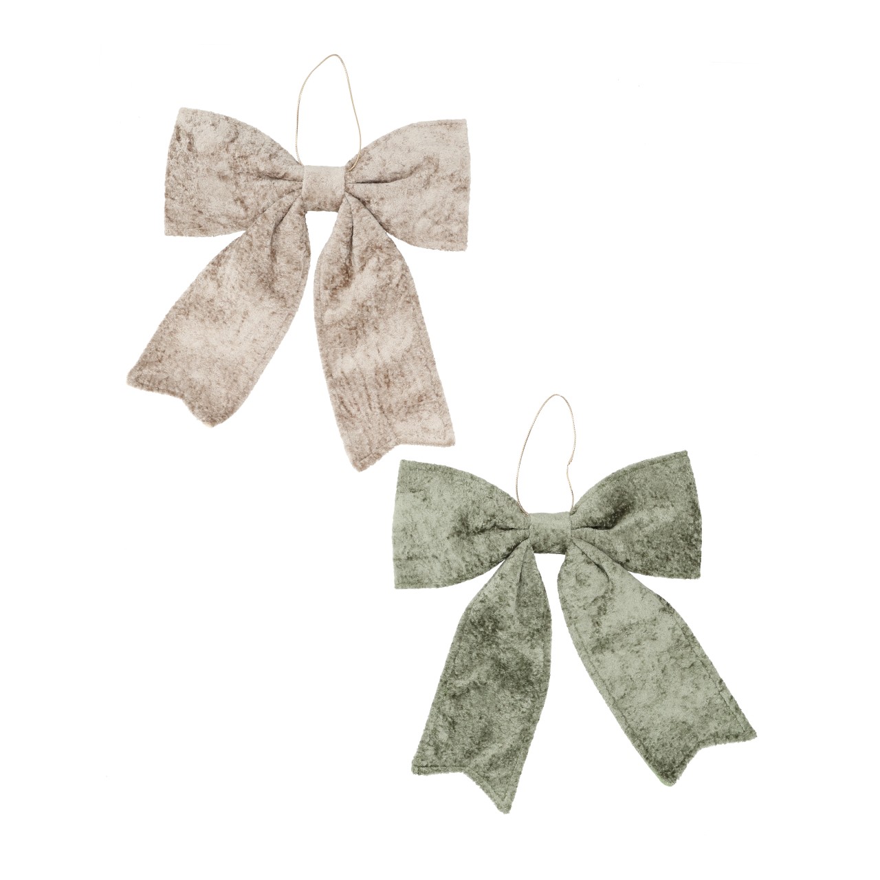 Hänger, Schleife, Velour, Kunststoff-Decor, Weihnachtsdeko