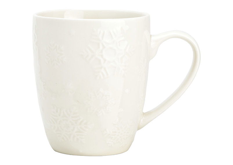 Tazza in porcellana 3D con decoro sheeflock bianco (W/H/D) 12x10x8cm 300ml