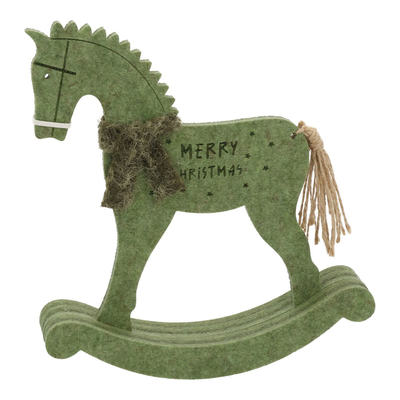 Schaukelpferd aus Filz Grün (B/H/T) 21x20x4cm Schaukelpferd aus Filz Grün (B/H/T) 21x20x4cm