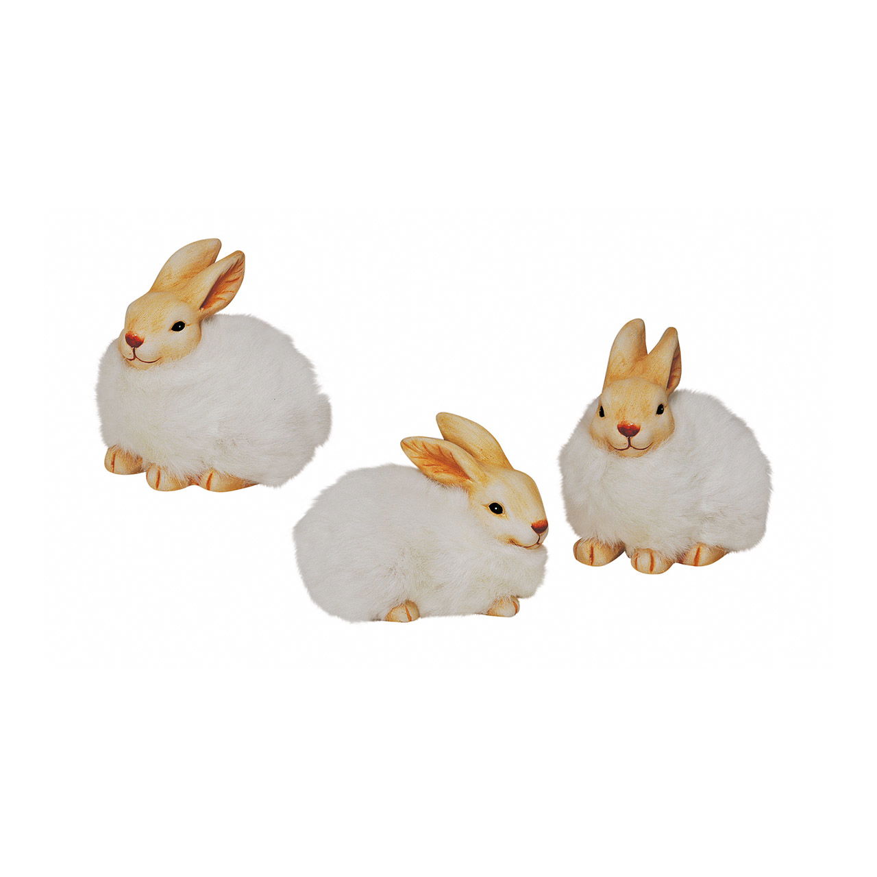 Hase aus Ton/Kunstfaser, sortiert, B13 x T10 x H13 cm Tier, Säugetier, Hase