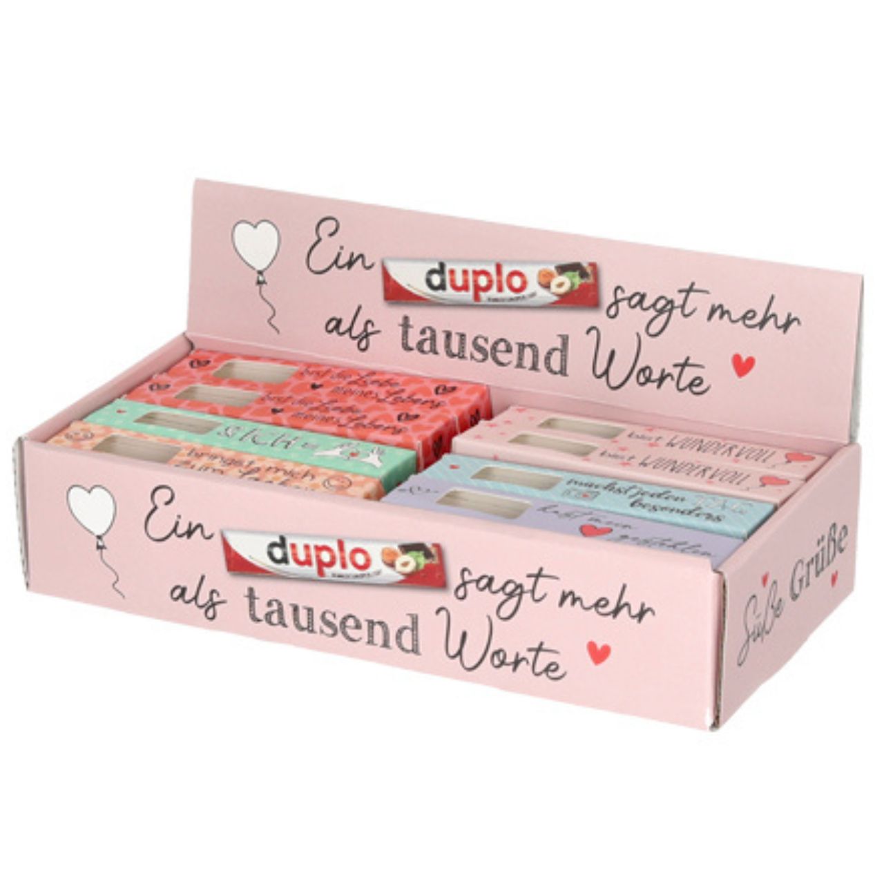 Schmuck-Display, Duplo-Schokolade, Süßigkeiten-Set, Liebes-Design, Pastellfarben