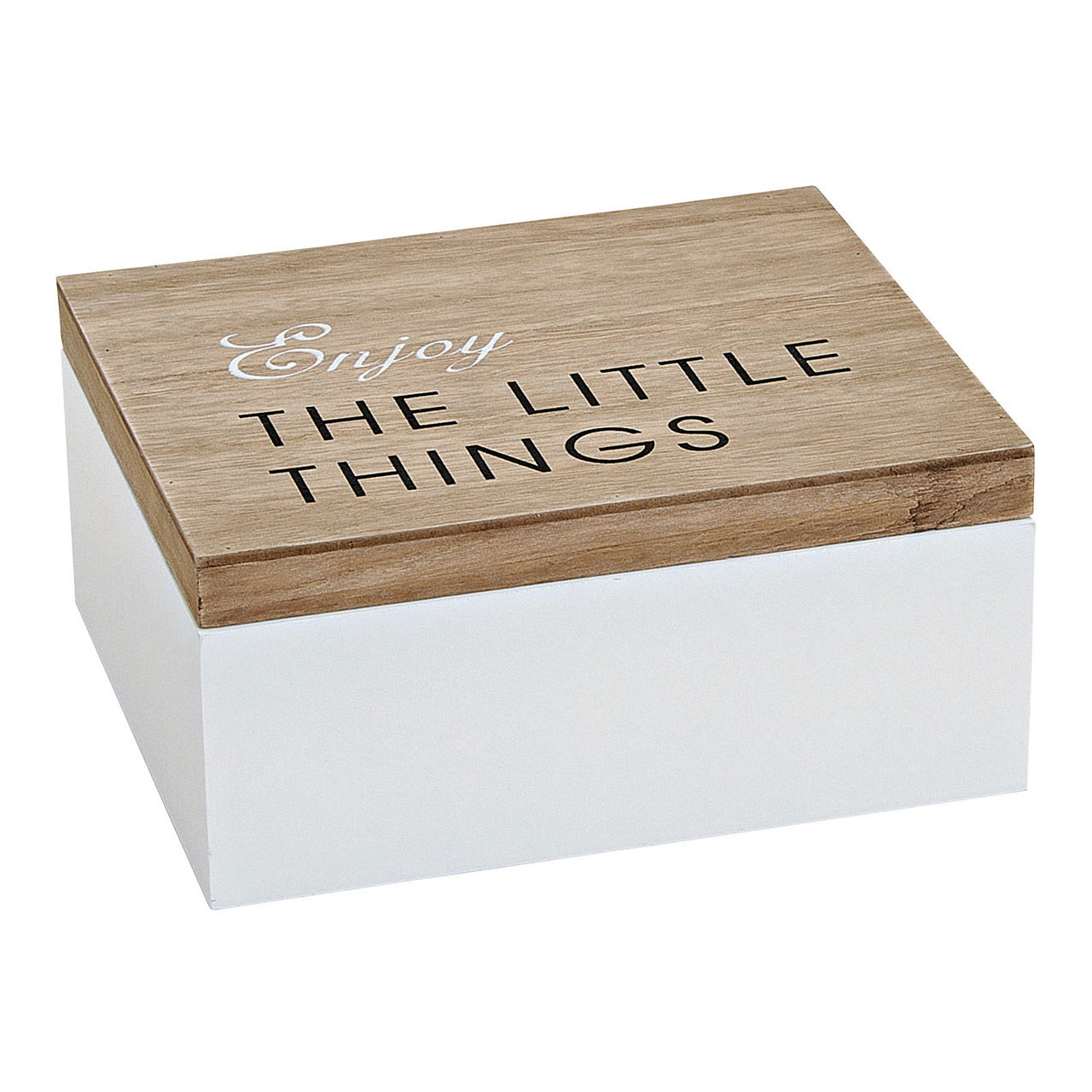 Caja de almacenamiento de madera Little Things, W22 x D18 x H10 cm