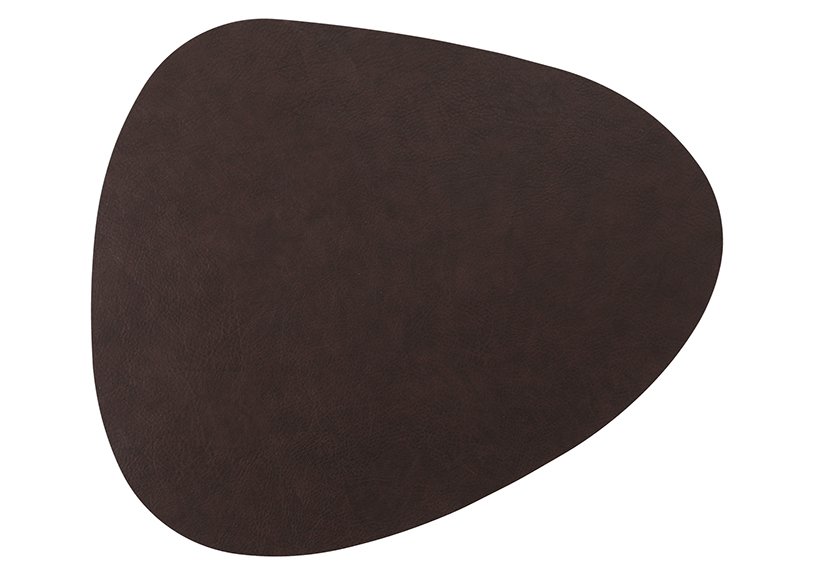 Placemat PVC Stone leather look plastic dark brown (W/H) 45x30cm