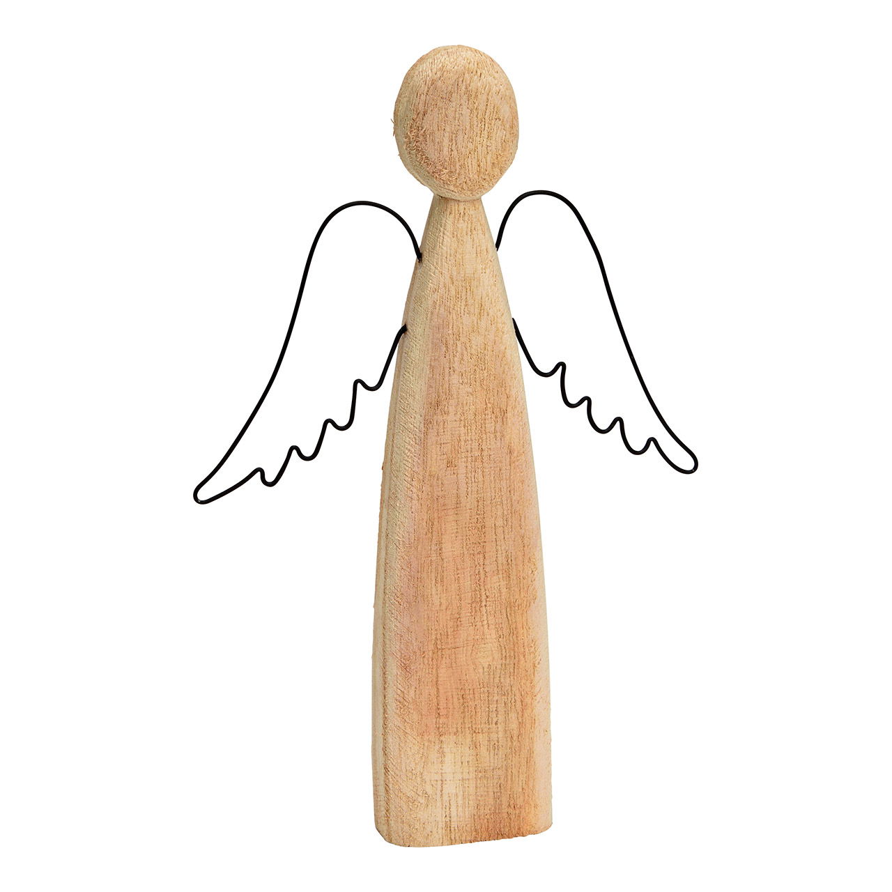 Ange en bois/métal, naturel (L/H/P) 18x27x4cm Besteck