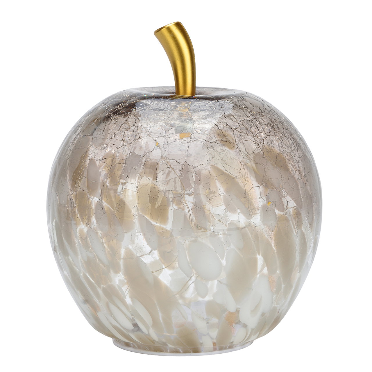 Apfel-Deko, Glasdeko, Musterbruch?, Goldstiel?, Kunstglasapfel