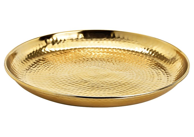 Plate metal gold (W/H/D) 40x4x40cm