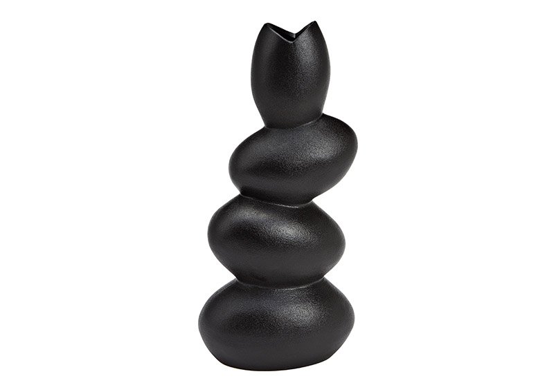 Vase en porcelaine noir (L/H/P) 13x28x9cm