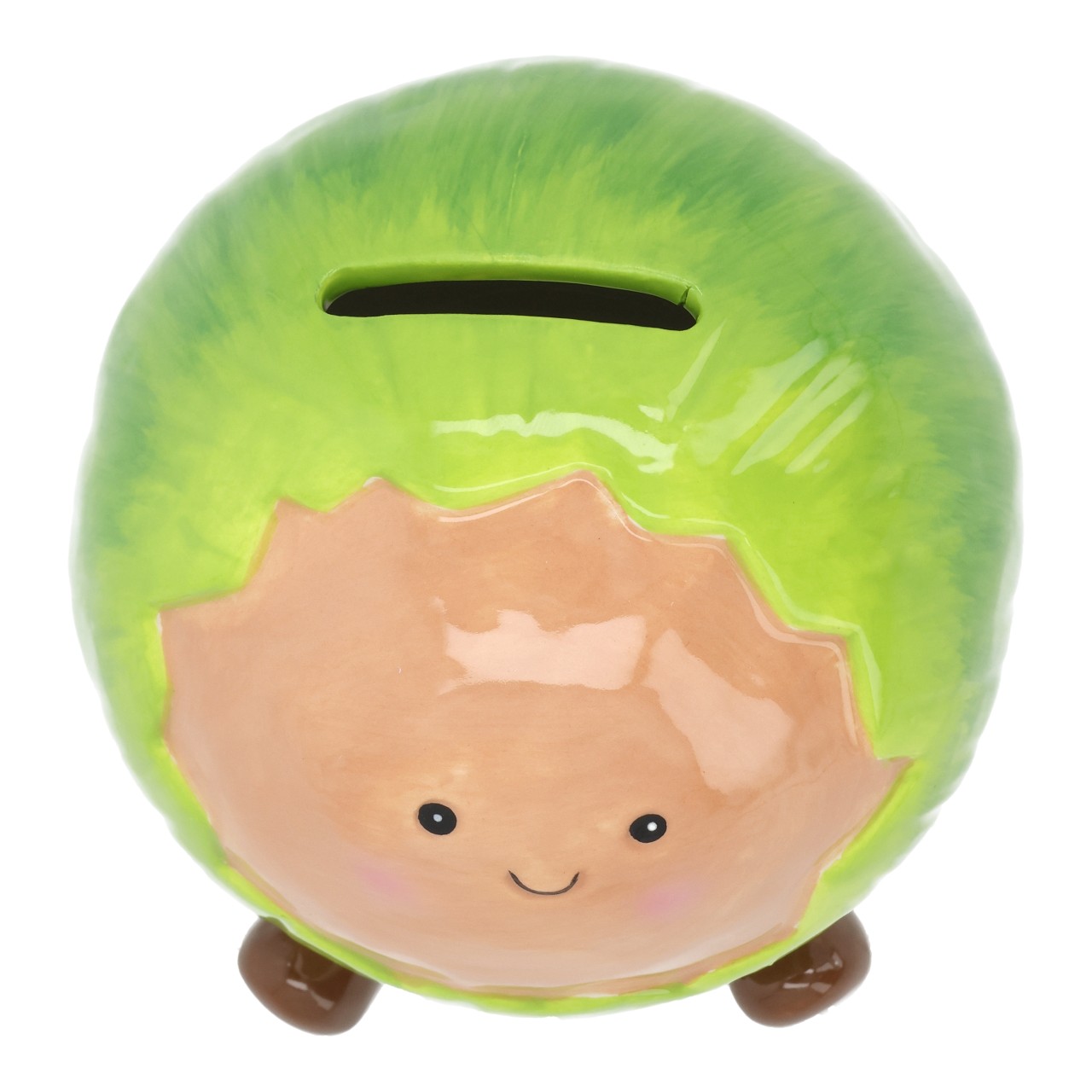 Kopfsalatschüssel?, Glücksfigur?, Kugel-Form, Lustige Frucht, Spielzeugfigur