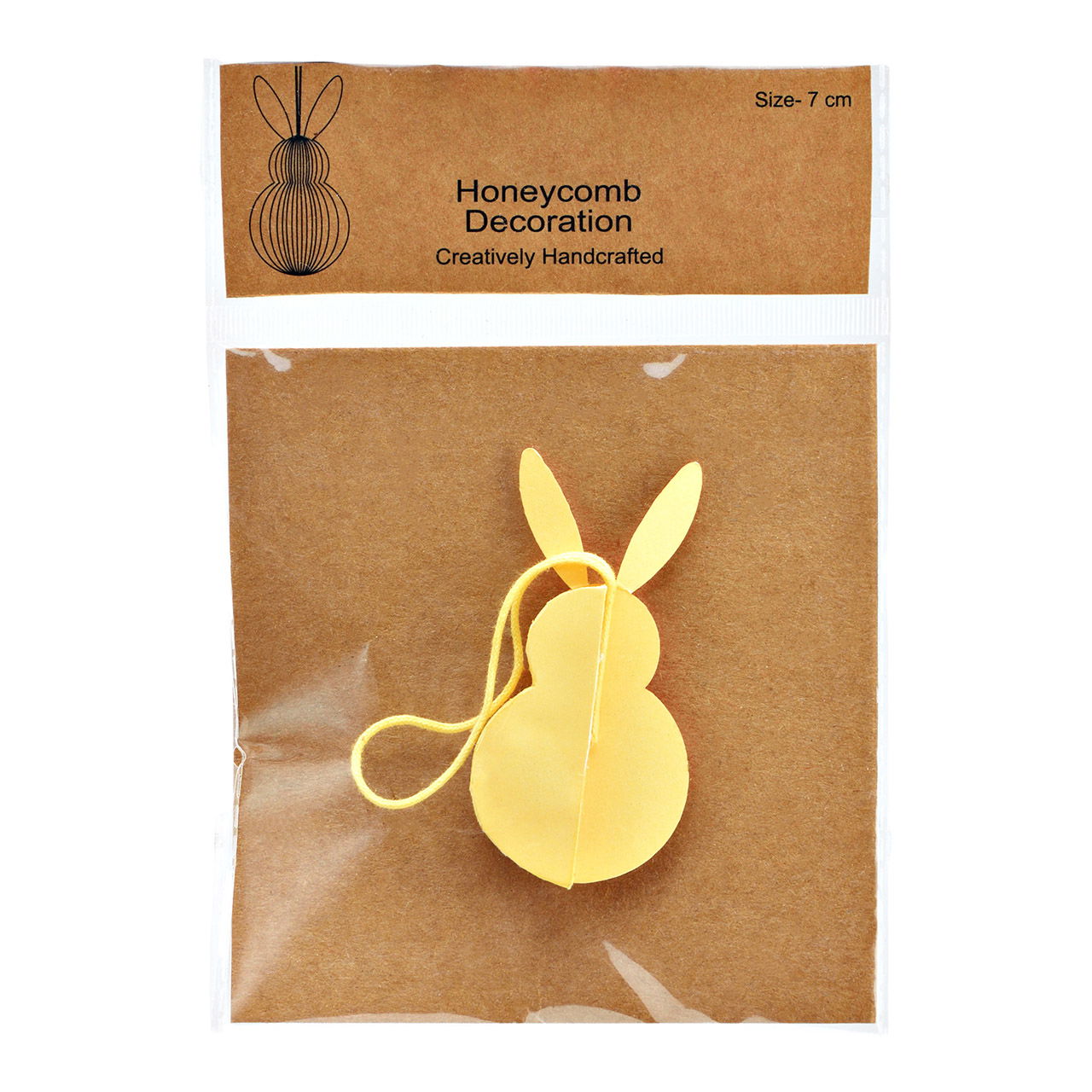 Hänger Honeycomb Hase aus Papier/Pappe gelb (B/H/T) 6x10x6cm Hänger Honeycomb Hase aus Papier/Pappe gelb (B/H/T) 6x10x6cm