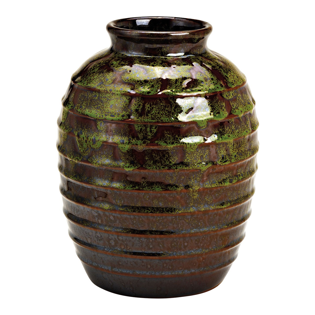 Vaso in ceramica verde (L/H/D) 17x24x17cm Vaso in ceramica verde (L/H/D) 17x24x17cm