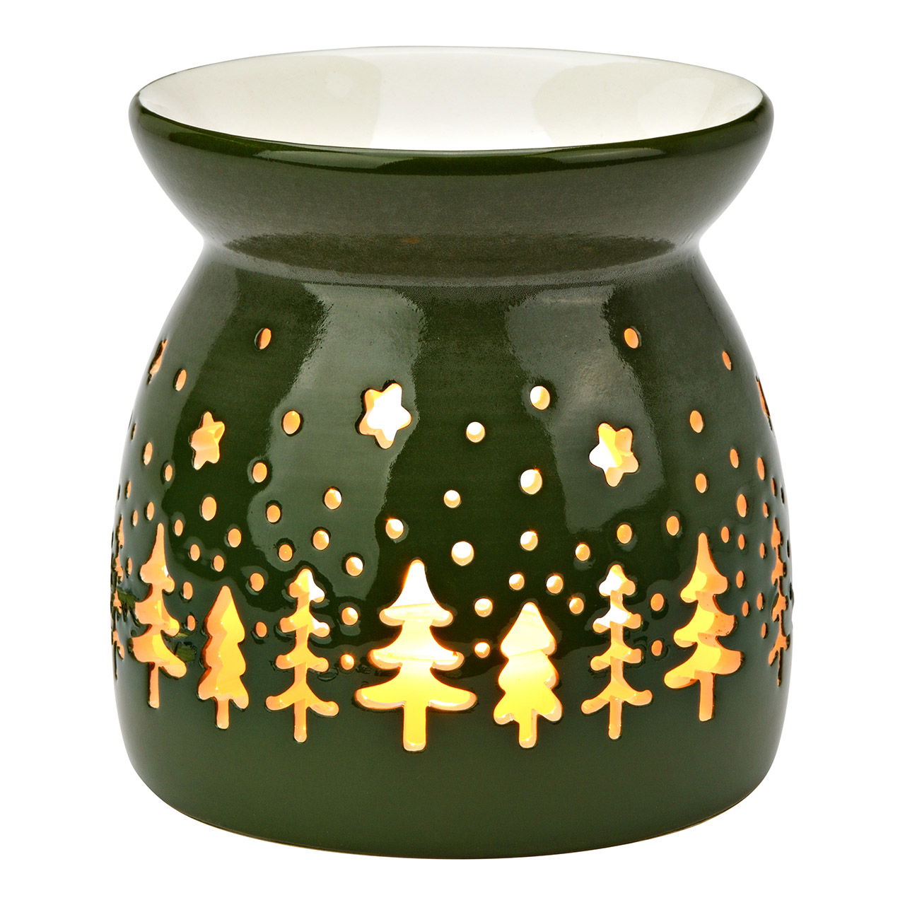 Scent lamp Christmas tree decor made of porcelain, green (W/H/D) 10x11x10cm Scent lamp Christmas tree decor made of porcelain, green (W/H/D) 10x11x10cm