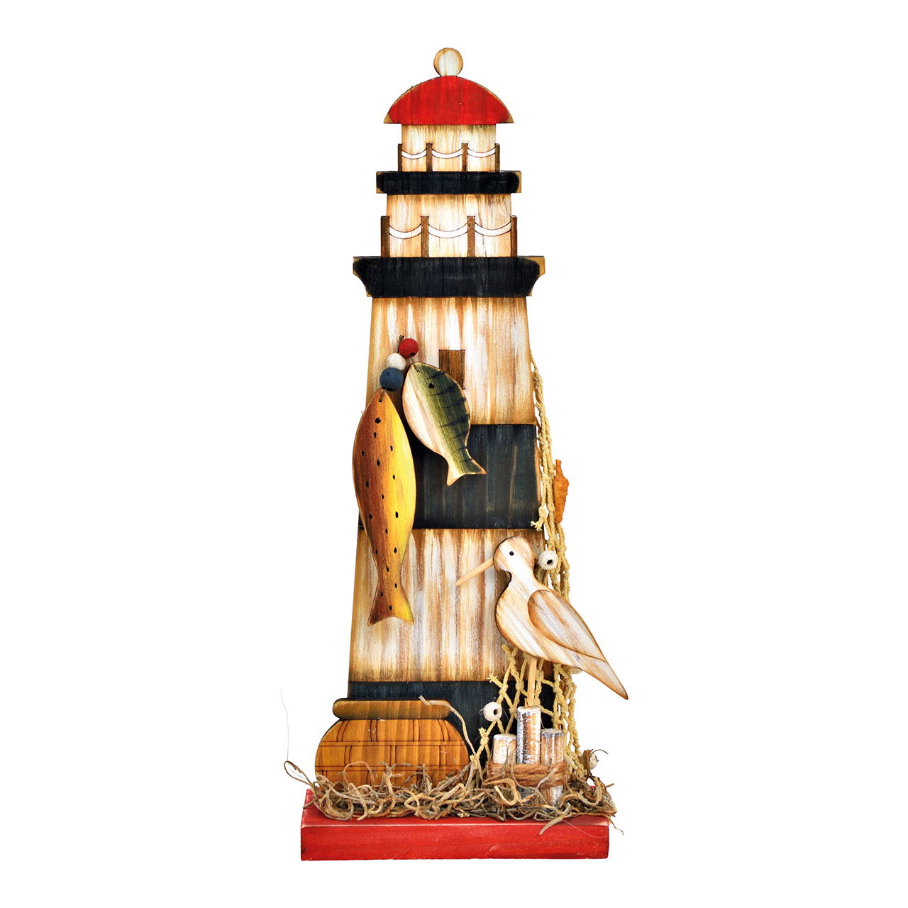 Pie de faro de madera colorido (A/A/P) 13x33x6cm Pie de faro de madera colorido (A/A/P) 13x33x6cm