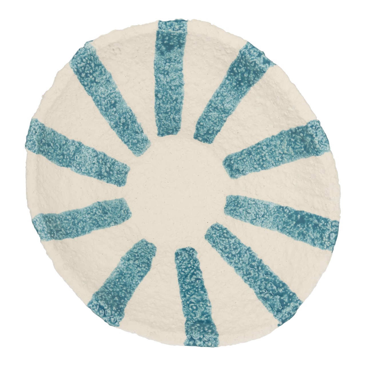 tiefes schüssel, blaue streifen, keramik, texturiert, geschirr